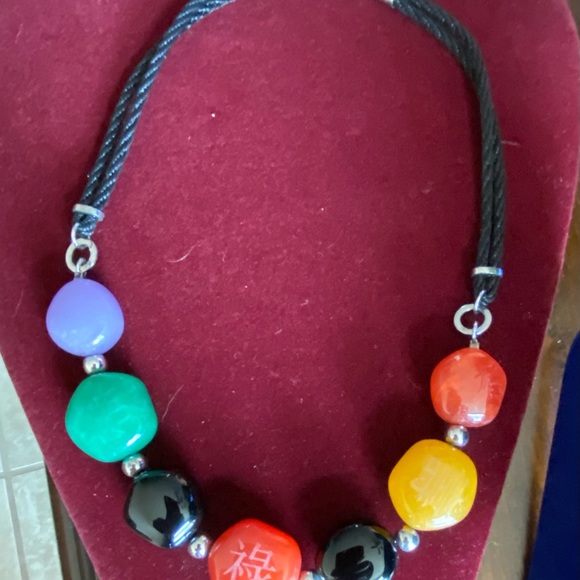 Rhodonite Crystal Necklace 3 Earrings - Picture 13 of 13